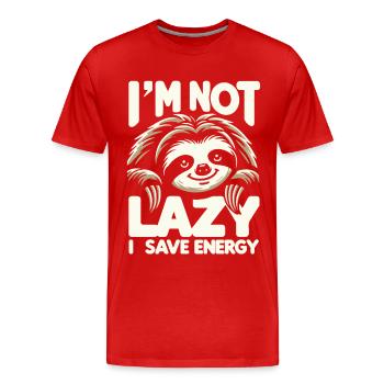 Paresseux paresseux Sommeil paresseux - T-shirt bio Premium Homme - rouge - Devant - Damien (186cm)