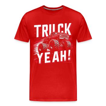 Monster Truck Auto Trucks - T-shirt bio Premium Homme - rouge - Devant - Damien (186cm)