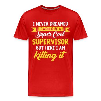 Supervisor Profession - Men's Premium Organic T-Shirt - red - Front - Damien (186cm)