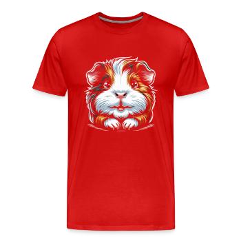 Meerschweinchen - Männer Premium Bio T-Shirt - Rot - Vorne - Damien (186cm)