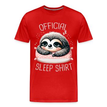 Paresseux paresseux Sommeil paresseux - T-shirt bio Premium Homme - rouge - Devant - Damien (186cm)