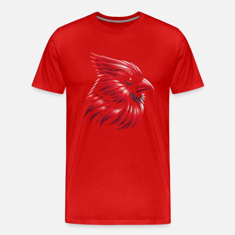 Kardinal Rotkardinal Vogel Roter Kardinal - Männer Premium Bio T-Shirt - Rot