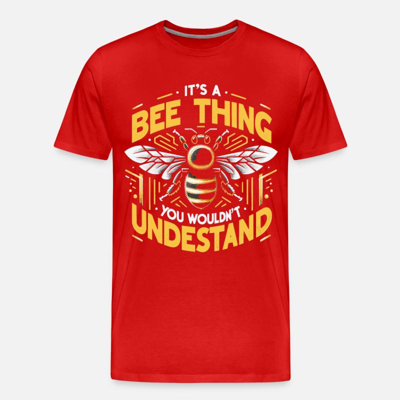 honey bee, beekeeper, bee, bee - Men's Premium Organic T-Shirt - red