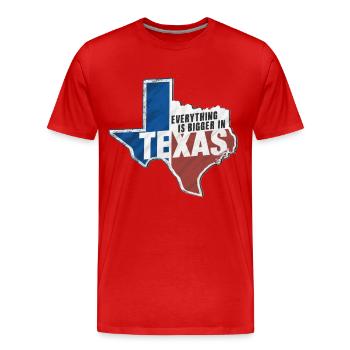 Texas State Texans Texas - Men's Premium Organic T-Shirt - red - Front - Damien (186cm)