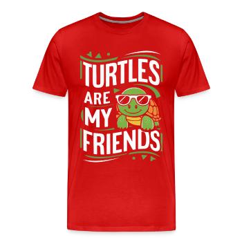 Frog Toad - Men's Premium Organic T-Shirt - red - Front - Damien (186cm)