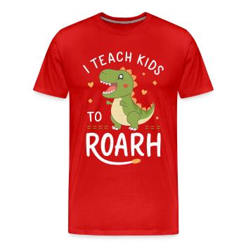 Speech Therapist Speech Therapy Speech Therapy - Men's Premium Organic T-Shirt - red - Front - Damien (186cm)