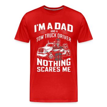 Abschleppwagen Truck Abschlepper - Männer Premium Bio T-Shirt - Rot - Vorne - Damien (186cm)