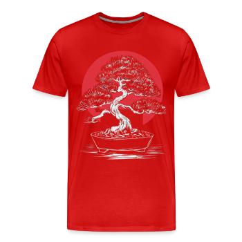 Bonsaï Bonsaï Japonais - T-shirt bio Premium Homme - rouge - Devant - Damien (186cm)