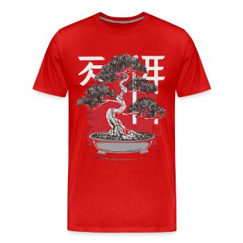 Bonsaï Bonsaï Japonais - T-shirt bio Premium Homme - rouge - Devant - Damien (186cm)
