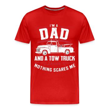 Dépanneuse Dépanneuse - T-shirt bio Premium Homme - rouge - Devant - Damien (186cm)