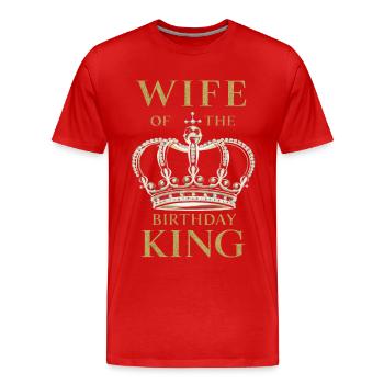 Wife, Wife, Partner, Family, Married - Men's Premium Organic T-Shirt - red - Front - Damien (186cm)