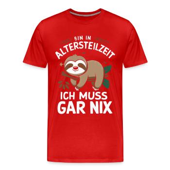 Retraite partielle ATZ - T-shirt bio Premium Homme - rouge - Devant - Damien (186cm)