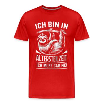 Retraite partielle ATZ - T-shirt bio Premium Homme - rouge - Devant - Damien (186cm)