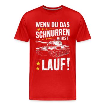 Chars Chars de combat principaux Chars de char Chars Pilotes de chars - T-shirt bio Premium Homme - rouge - Devant - Damien (186cm)