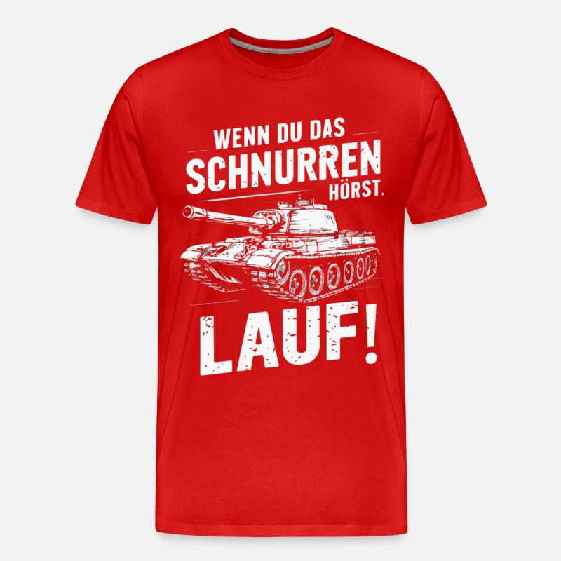Panzer Kampfpanzer Panzerkampfwagen Panzerfahrer - Männer Premium Bio T-Shirt - Rot