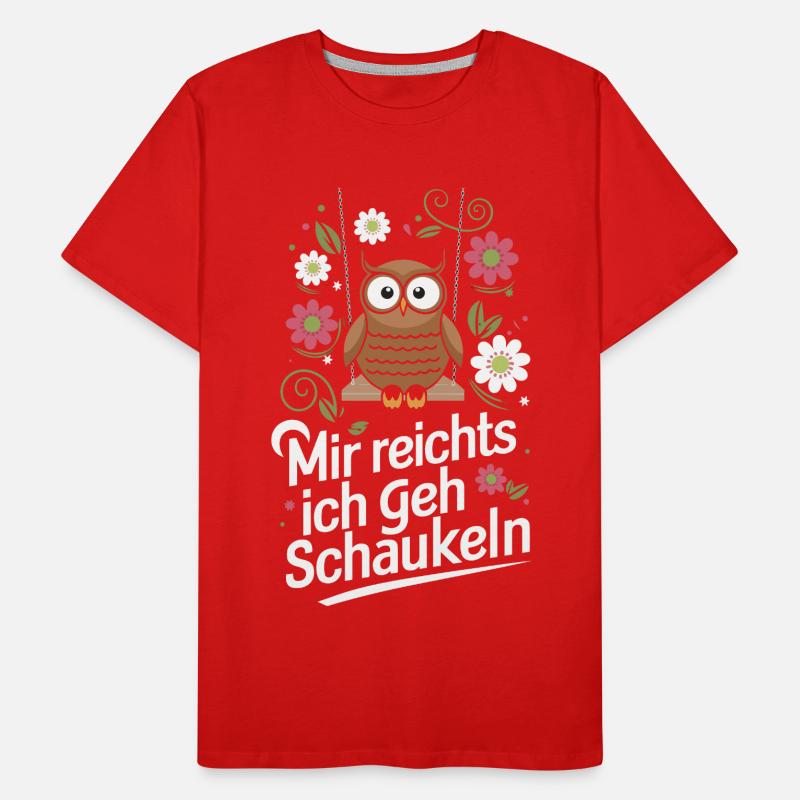 Nachteule Eule Eulen Vogel Männer Premium Bio T-Shirt