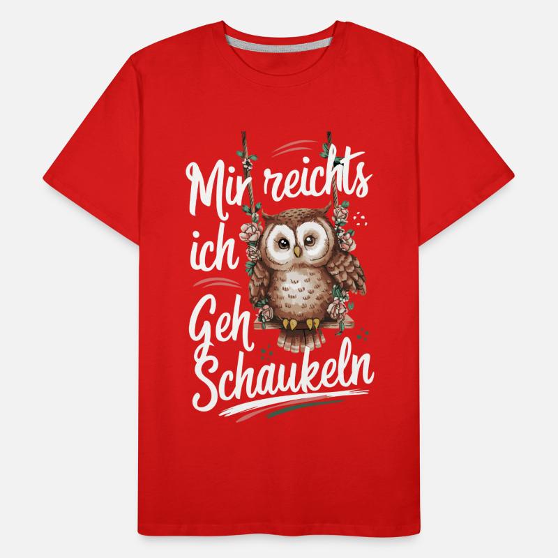 Nachteule Eule Eulen Vogel Männer Premium Bio T-Shirt