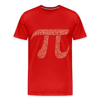 Pi Chiffres Math Nerd Cercle Nombre Pi Symbole - T-shirt bio Premium Homme - rouge - Devant - Damien (186cm)