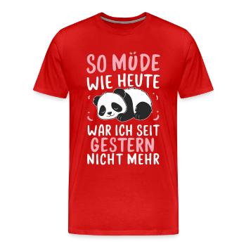 Panda Panda Ours Pandas - T-shirt bio Premium Homme - rouge - Devant - Damien (186cm)