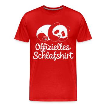 Panda Panda Ours Pandas - T-shirt bio Premium Homme - rouge - Devant - Damien (186cm)
