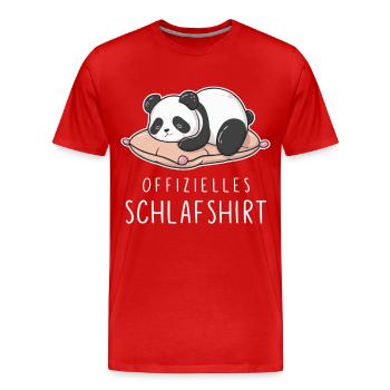 Panda Panda Ours Pandas - T-shirt bio Premium Homme - rouge - Devant - Damien (186cm)