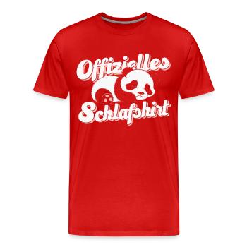 Panda Panda Ours Pandas - T-shirt bio Premium Homme - rouge - Devant - Damien (186cm)