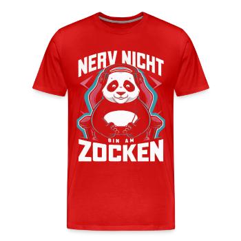 Panda Panda Ours Pandas - T-shirt bio Premium Homme - rouge - Devant - Damien (186cm)