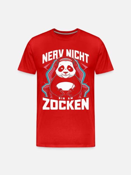 Panda Panda Bear Pandas - Men's Premium Organic T-Shirt - red