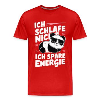 Panda Panda Ours Pandas - T-shirt bio Premium Homme - rouge - Devant - Damien (186cm)
