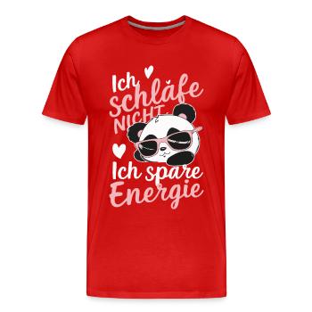 Panda Panda Ours Pandas - T-shirt bio Premium Homme - rouge - Devant - Damien (186cm)