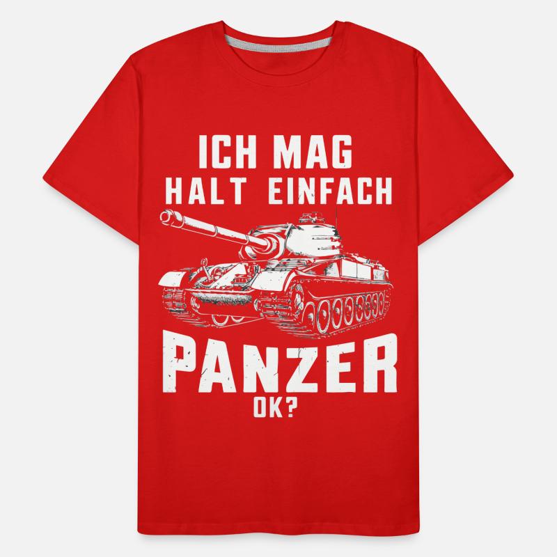 Panzer Kampfpanzer Panzerkampfwagen Panzerfahrer Männer Premium Bio T-Shirt