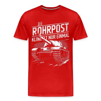 Chars Chars de combat principaux Chars de char Chars Pilotes de chars - T-shirt bio Premium Homme - rouge - Devant - Damien (186cm)