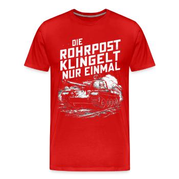 Chars Chars de combat principaux Chars de char Chars Pilotes de chars - T-shirt bio Premium Homme - rouge - Devant - Damien (186cm)