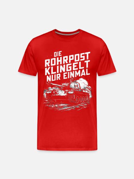 Panzer Kampfpanzer Panzerkampfwagen Panzerfahrer - Männer Premium Bio T-Shirt - Rot