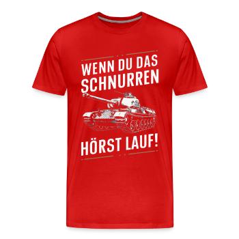 Chars Chars de combat principaux Chars de char Chars Pilotes de chars - T-shirt bio Premium Homme - rouge - Devant - Damien (186cm)