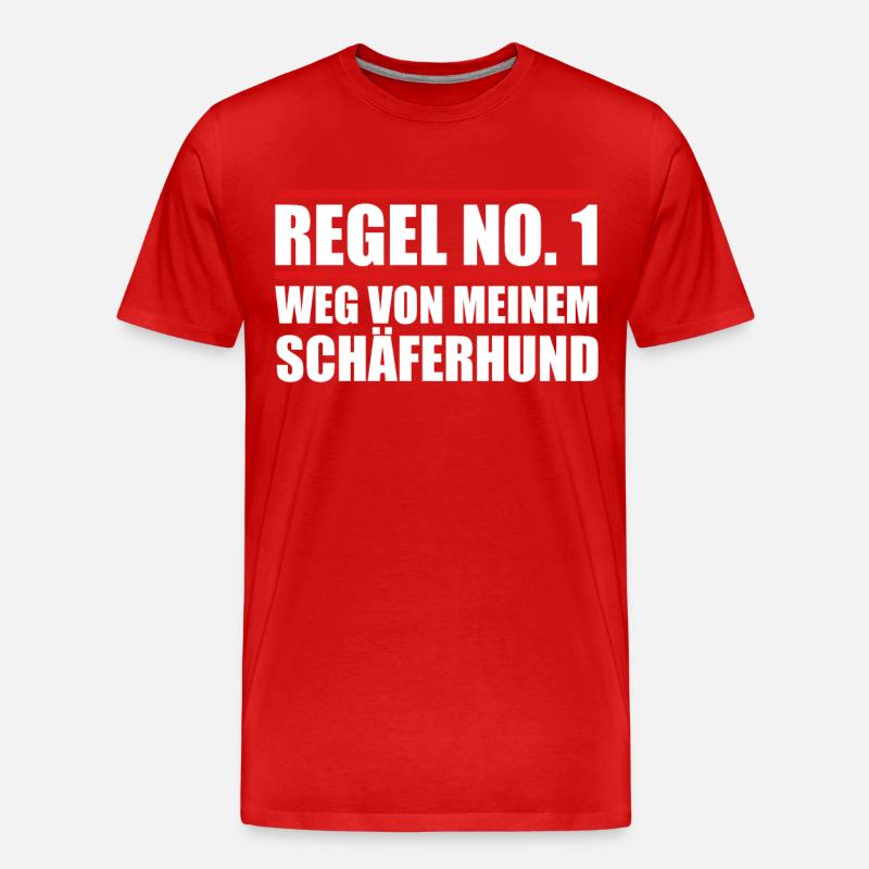 Deutscher Schäferhund Hund Malinois Hunde - Männer Premium Bio T-Shirt - Rot