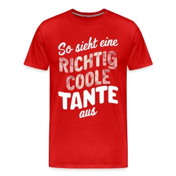 Tante Tantes Famille Marraine - T-shirt bio Premium Homme - rouge - Devant - Damien (186cm)