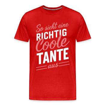Tante Tantes Famille Marraine - T-shirt bio Premium Homme - rouge - Devant - Damien (186cm)