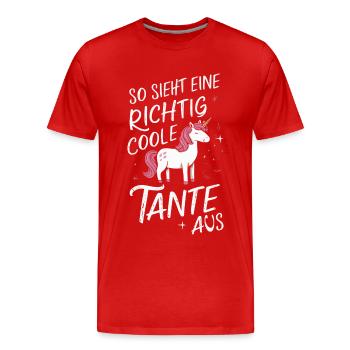 Tante Tantes Famille Marraine - T-shirt bio Premium Homme - rouge - Devant - Damien (186cm)