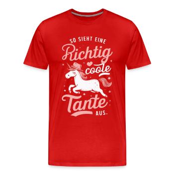 Tante Tantes Famille Marraine - T-shirt bio Premium Homme - rouge - Devant - Damien (186cm)