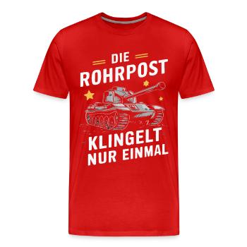 Chars Chars de combat principaux Chars de char Chars Pilotes de chars - T-shirt bio Premium Homme - rouge - Devant - Damien (186cm)