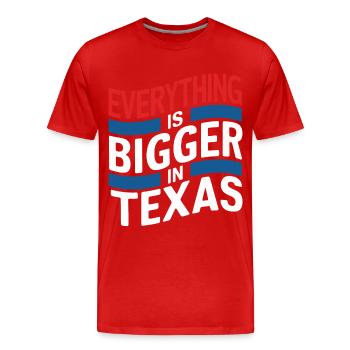 Texas State Texans Texas - Men's Premium Organic T-Shirt - red - Front - Damien (186cm)