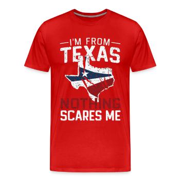 Texas State Texans Texas - Men's Premium Organic T-Shirt - red - Front - Damien (186cm)