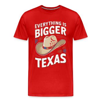 Texas State Texans Texas - Men's Premium Organic T-Shirt - red - Front - Damien (186cm)