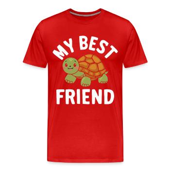 Schildkröte Meeresschildkröte Schildkröten Tier - Männer Premium Bio T-Shirt - Rot - Vorne - Damien (186cm)