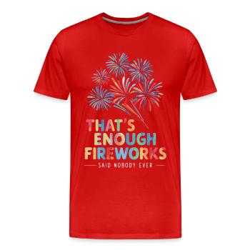 Pyrotechniker Feuerwerk Pyrotechnik - Männer Premium Bio T-Shirt - Rot - Vorne - Damien (186cm)