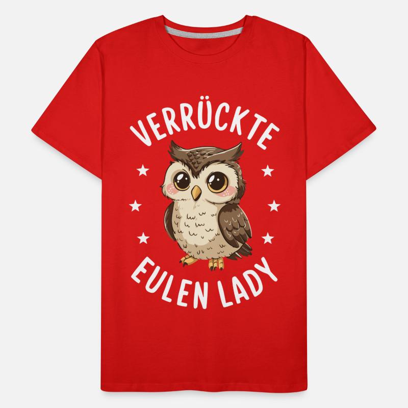 Nachteule Eule Eulen Vogel Männer Premium Bio T-Shirt