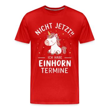 Unicorn Unicorns Mythical Creatures Mystical - Men's Premium Organic T-Shirt - red - Front - Damien (186cm)