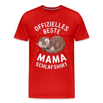 Otter Sea Otter - Men's Premium Organic T-Shirt - red - Front - Damien (186cm)