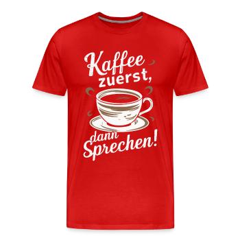 Café Café Buveurs de café Amateurs de café - T-shirt bio Premium Homme - rouge - Devant - Damien (186cm)